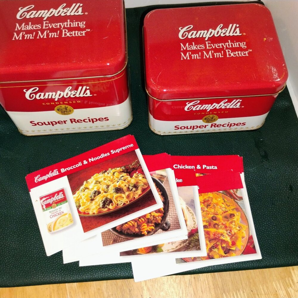 Vintage Campbell's  soup recipe tins